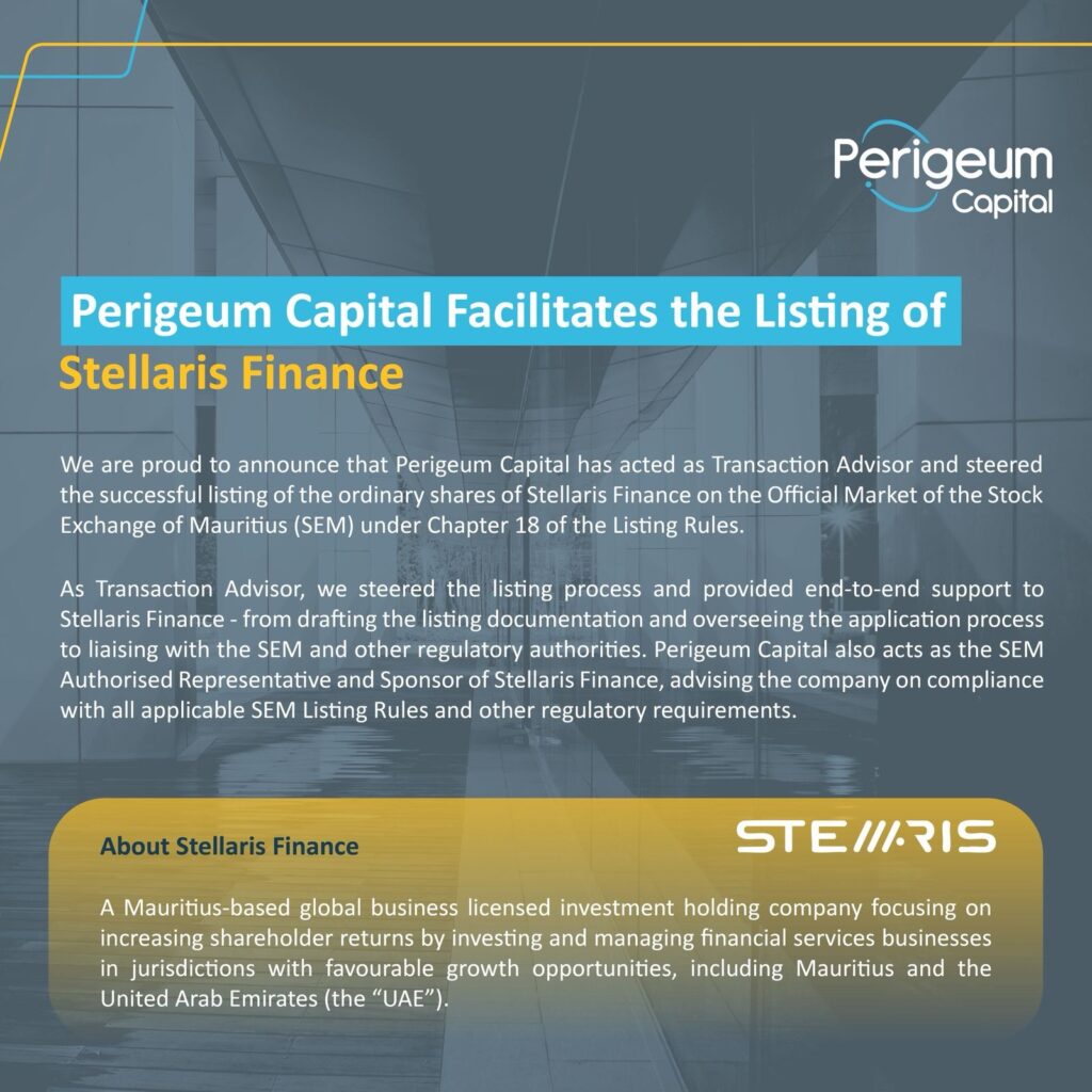%Perigeum Capital% %Corporate Listing% %Mergers Acquisitions% %Corporate Finance% %Perigeum Capital%