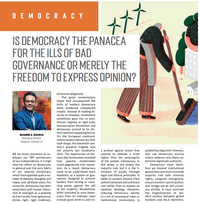 Illustration representing democracy and governance, with individuals raising their fists against a backdrop of authoritarian imagery, symbolizing the contrast between democracy and oppression